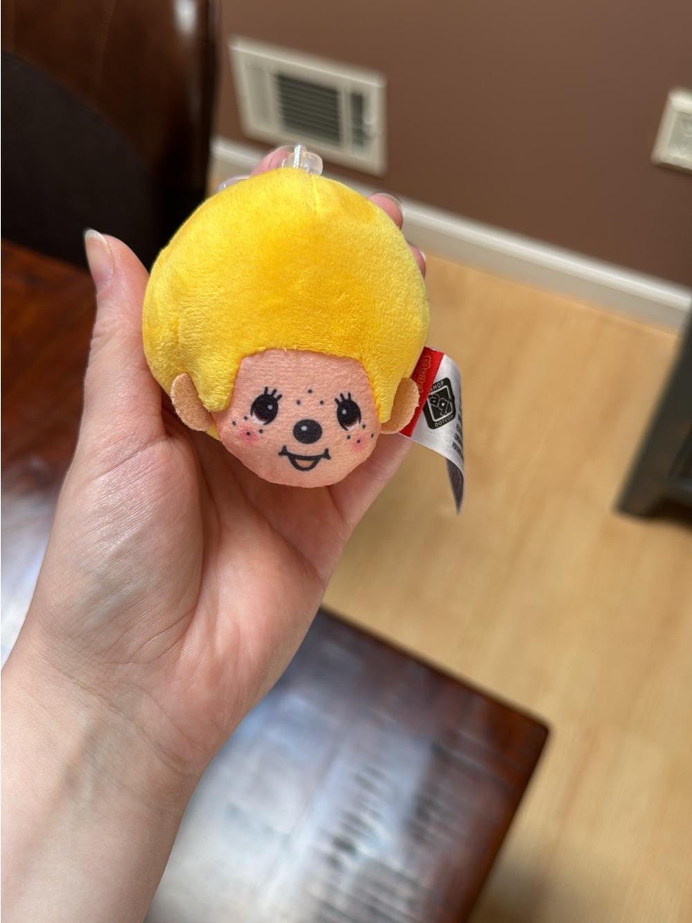 Monchhichi plush keychain